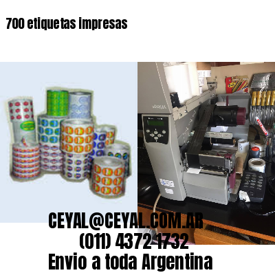 700 etiquetas impresas