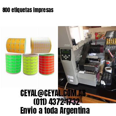 800 etiquetas impresas