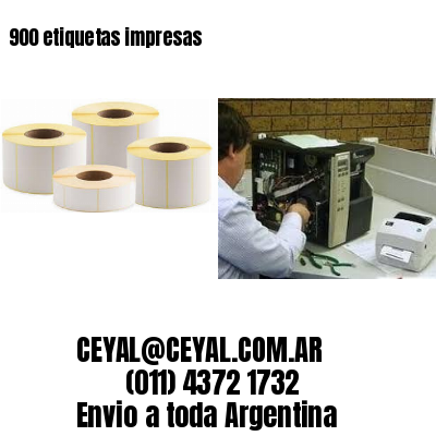 900 etiquetas impresas