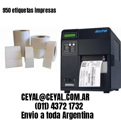 950 etiquetas impresas