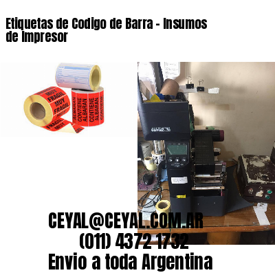 Etiquetas de Codigo de Barra – Insumos de Impresor