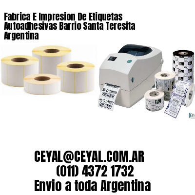 Fabrica E Impresion De Etiquetas Autoadhesivas Barrio Santa Teresita Argentina