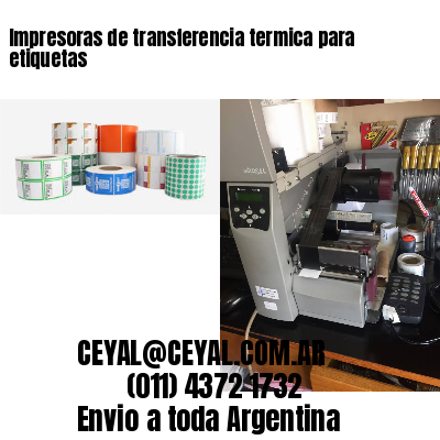 Impresoras de transferencia termica para etiquetas