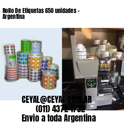 Rollo De Etiquetas 650 unidades – Argentina