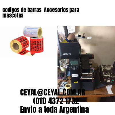 codigos de barras 	Accesorios para mascotas