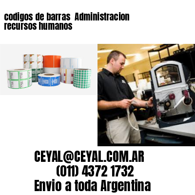 codigos de barras 	Administracion recursos humanos