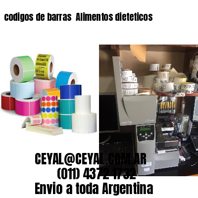 codigos de barras 	Alimentos dieteticos