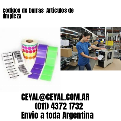 codigos de barras 	Artículos de limpieza