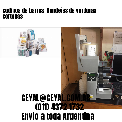 codigos de barras 	Bandejas de verduras cortadas
