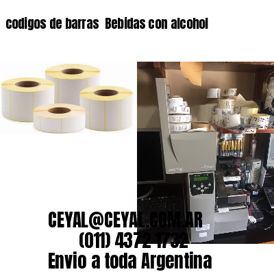 codigos de barras 	Bebidas con alcohol