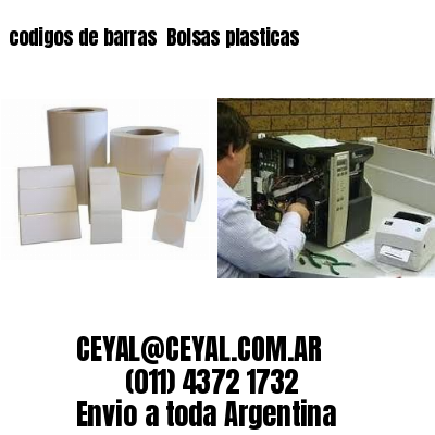 codigos de barras 	Bolsas plasticas