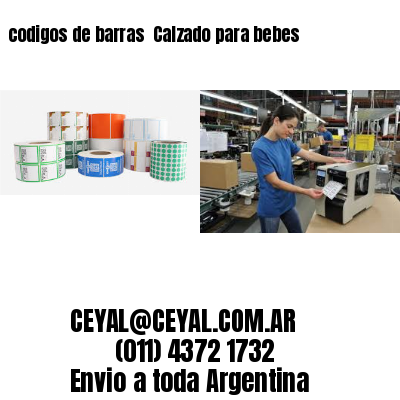 codigos de barras 	Calzado para bebes