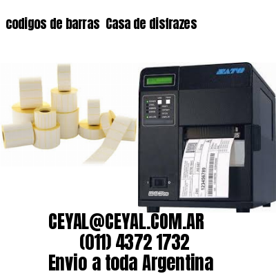 codigos de barras 	Casa de disfrazes