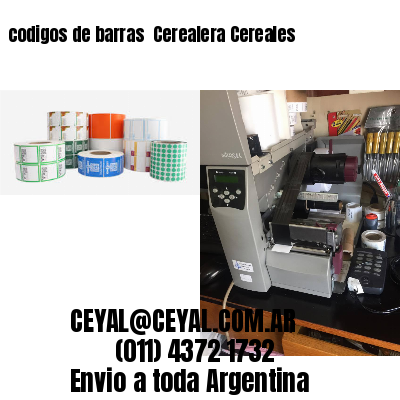 codigos de barras 	Cerealera Cereales
