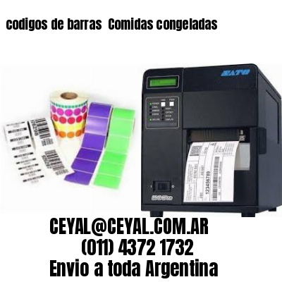 codigos de barras 	Comidas congeladas