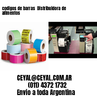 codigos de barras 	Distribuidora de alimentos