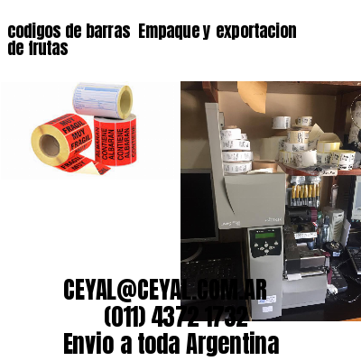 codigos de barras 	Empaque y exportacion de frutas