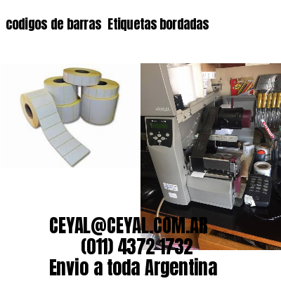 codigos de barras 	Etiquetas bordadas