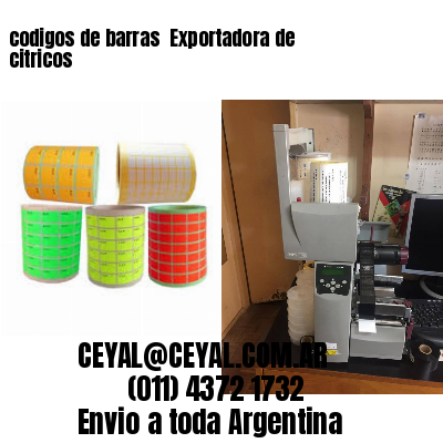 codigos de barras 	Exportadora de citricos
