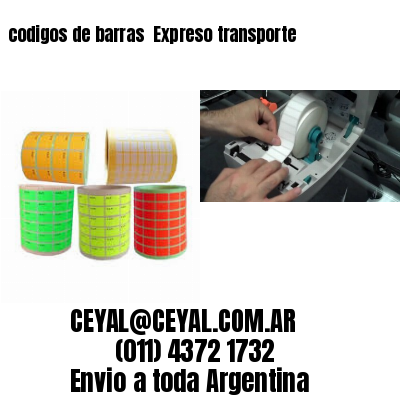 codigos de barras 	Expreso transporte