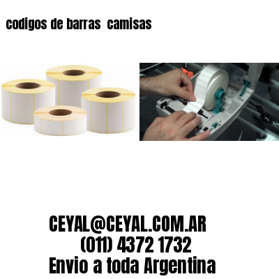 codigos de barras 	camisas