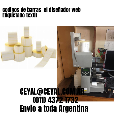 codigos de barras 	el diseñador web Etiquetado textil