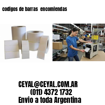 codigos de barras 	encomiendas