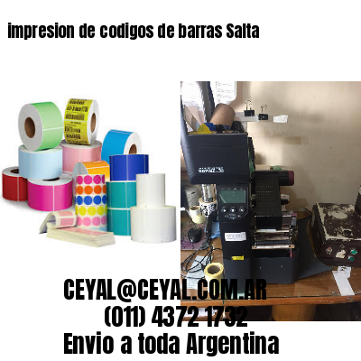 impresion de codigos de barras Salta