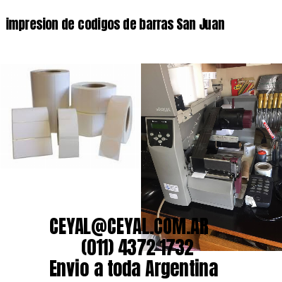 impresion de codigos de barras San Juan