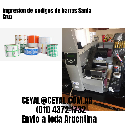 impresion de codigos de barras Santa Cruz