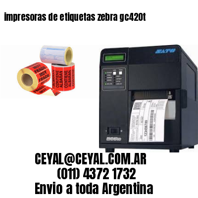 impresoras de etiquetas zebra gc420t