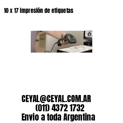 10 x 17 impresión de etiquetas