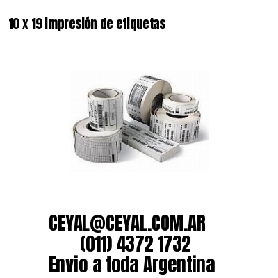 10 x 19 impresión de etiquetas