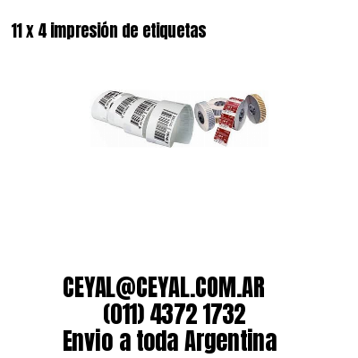 11 x 4 impresión de etiquetas