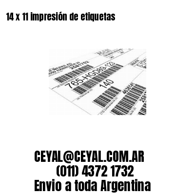 14 x 11 impresión de etiquetas