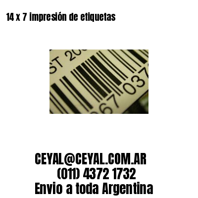 14 x 7 impresión de etiquetas