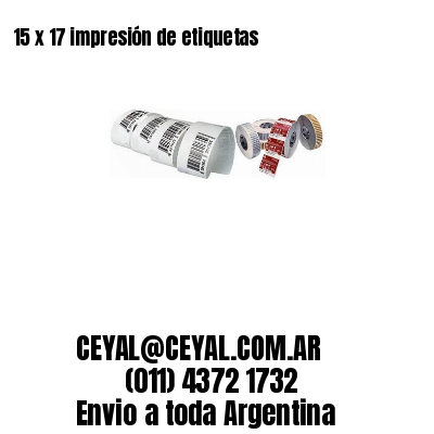 15 x 17 impresión de etiquetas