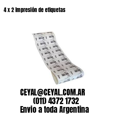 4 x 2 impresión de etiquetas