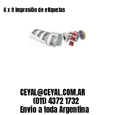 6 x 9 impresión de etiquetas