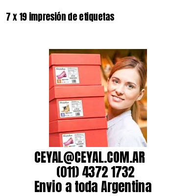 7 x 19 impresión de etiquetas