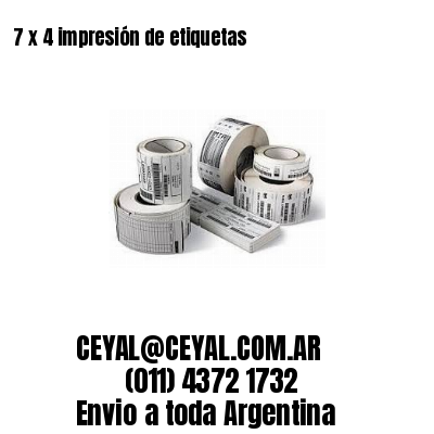 7 x 4 impresión de etiquetas