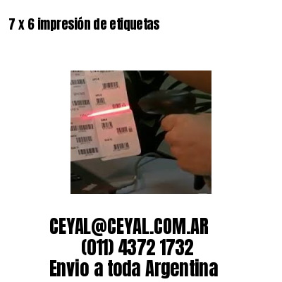 7 x 6 impresión de etiquetas