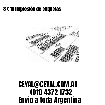 8 x 10 impresión de etiquetas