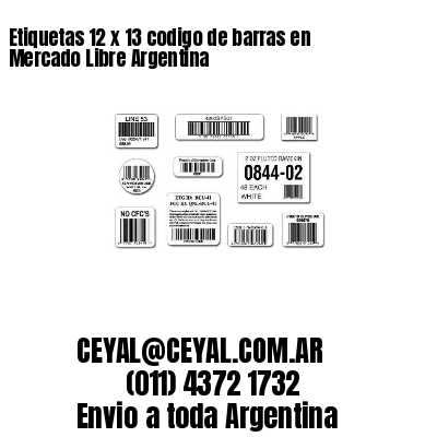 Etiquetas 12 x 13 codigo de barras en Mercado Libre Argentina