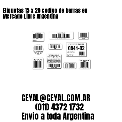 Etiquetas 15 x 20 codigo de barras en Mercado Libre Argentina