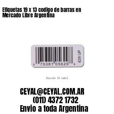 Etiquetas 19 x 13 codigo de barras en Mercado Libre Argentina