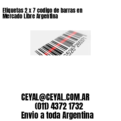 Etiquetas 2 x 7 codigo de barras en Mercado Libre Argentina