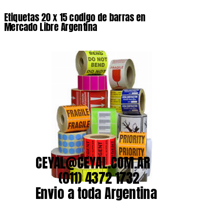 Etiquetas 20 x 15 codigo de barras en Mercado Libre Argentina