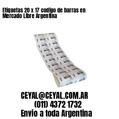 Etiquetas 20 x 17 codigo de barras en Mercado Libre Argentina