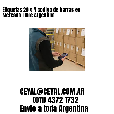 Etiquetas 20 x 4 codigo de barras en Mercado Libre Argentina